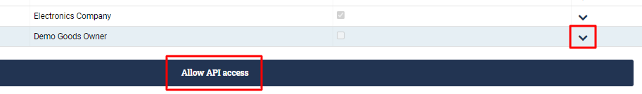How to allow API access