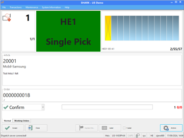 Pick from lift workflow