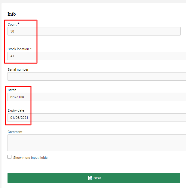 Optional fields related to the article item.