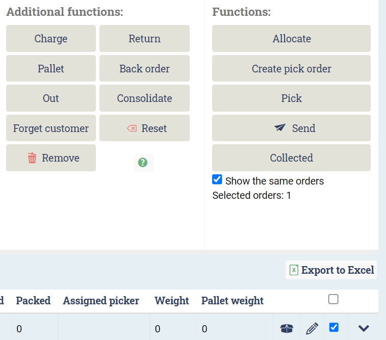 Showing how an administrator or warehouse worker can cancel an order.