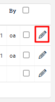 Circled pencil-shaped edit button next to the user of choice.