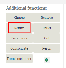 Ongoing WMS additional functions section with return button