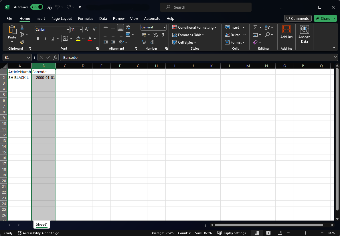 Selecting a column.