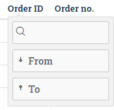 Order ID filter in WMS