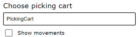 Choose picking cart.