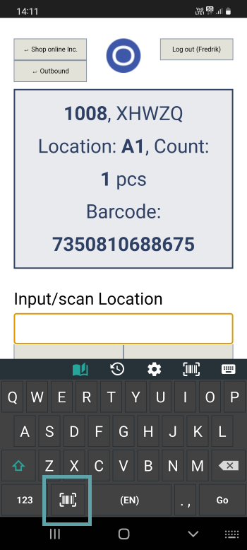 Using Barcode & QR Keyboard with Ongoing WMS