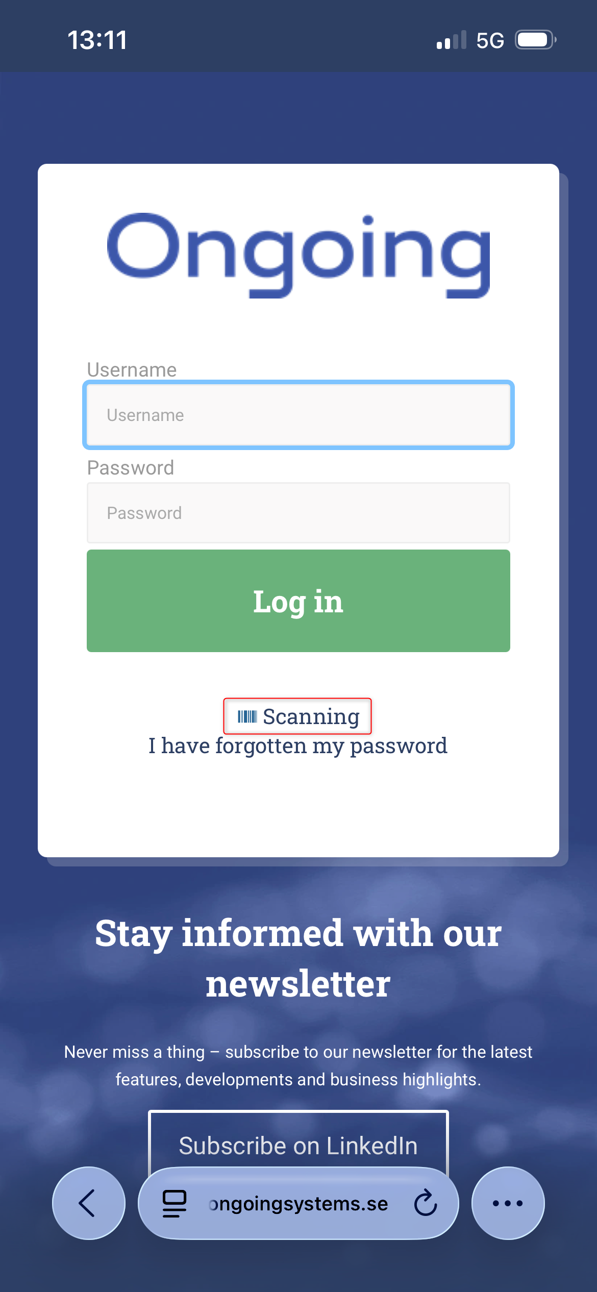 Ongoing WMS scanning module