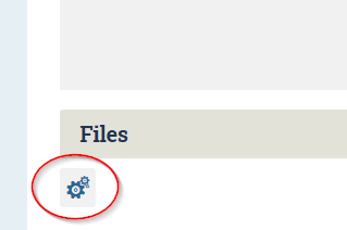 Location of the cog icon in Ongoing WMS.