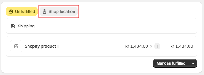 Fulfillment locations in Shopify