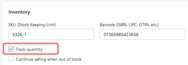 How to activate quantity tracking in Shopify